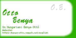 otto benya business card