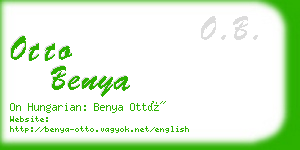 otto benya business card